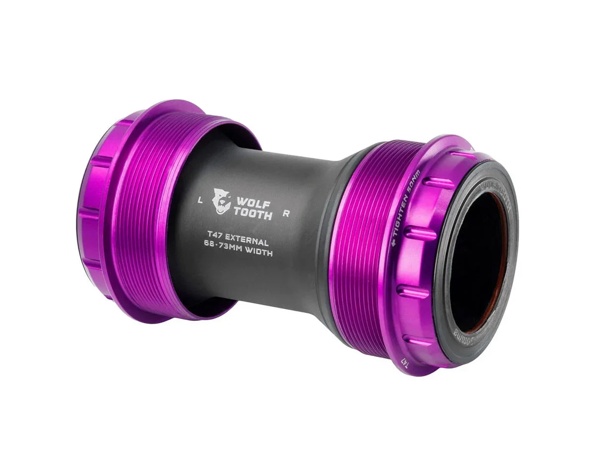 Wolf Tooth Components T47 External Bottom Bracket (Ultraviolet Purple) (30mm) (68/73mm)